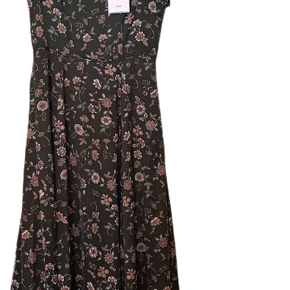 NWT Gal Meets Glam Fan Floral Printed Charmeuse Maxi Dress Autumn Dress size 10 - Picture 8 of 14